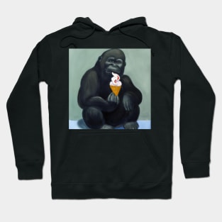 Gorilla eating ice cream Hoodie